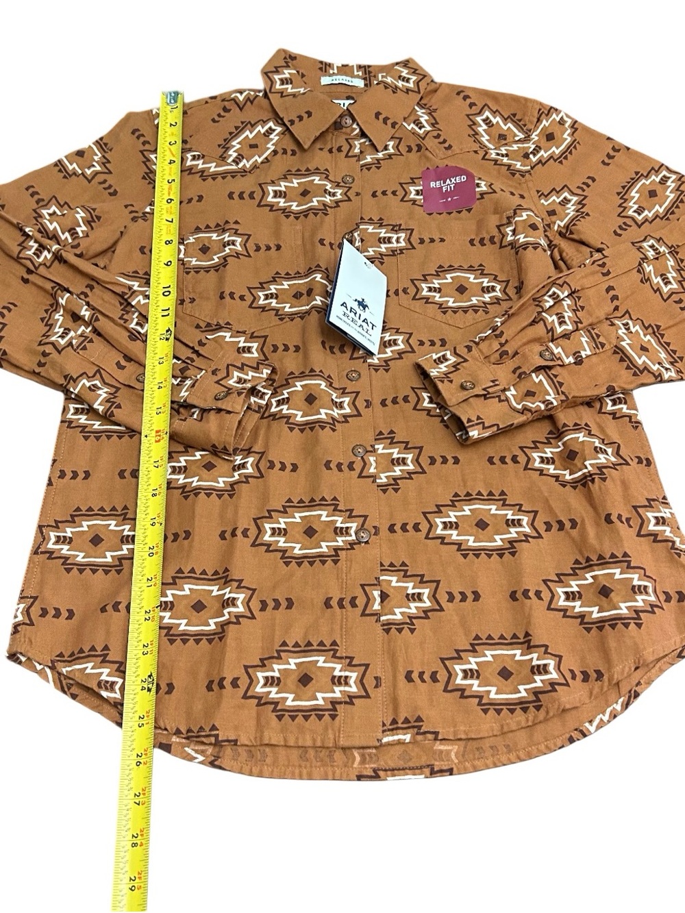 Ariat Real Women's Billie Jean Button Down Shirt Southwestern Small Relaxed New - Picture 6 of 11